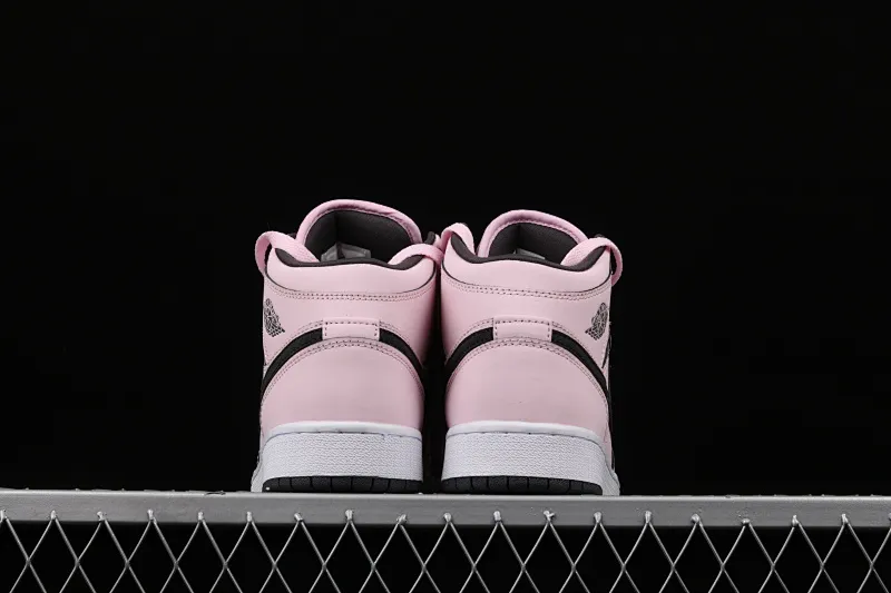 All categories Air Jordan Jordan series basketball shoes Air Jordan 1 Mid Air Jordan 1 Mid GS AJ1 Joe 1 white black pink cherry blossom 555112-601